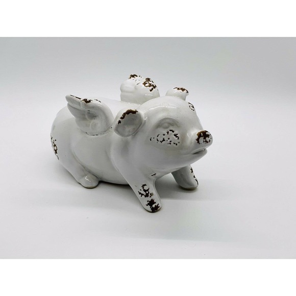 Vintage Angel Pig With Wings Porcelain 6.5”x 3." - Picture 1 of 10